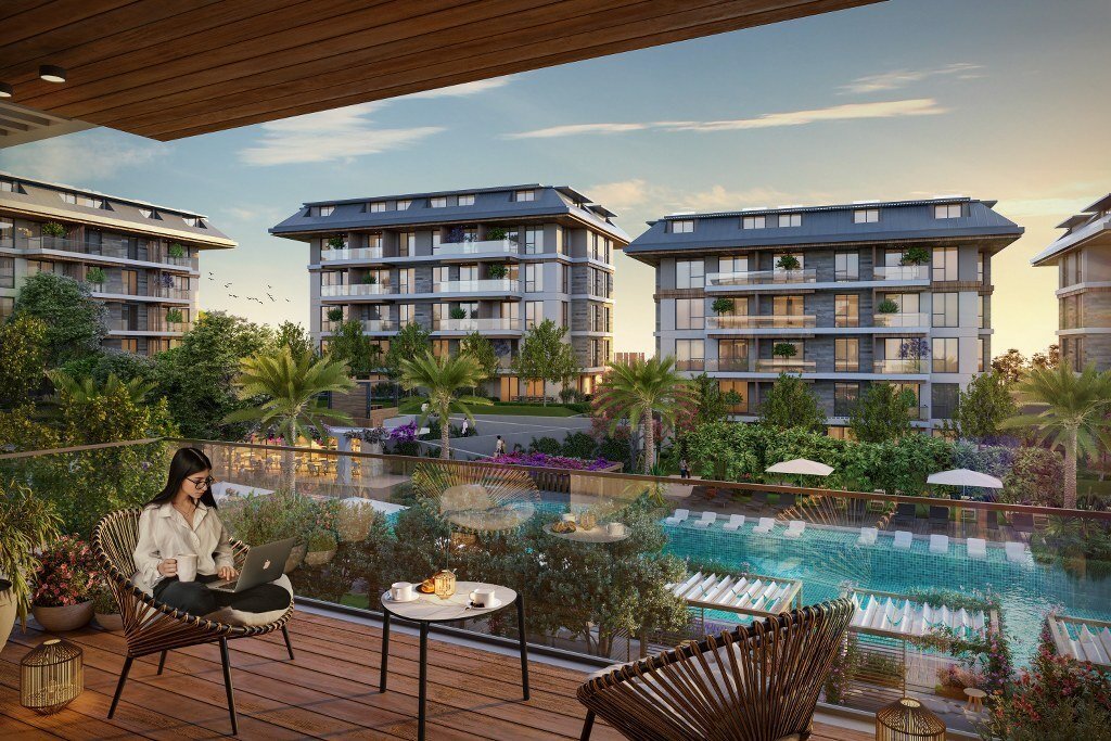Exklusive Wohnanlage in Alanya mit Pool, Wellness, Smart Home und urbaner Lebensqualität