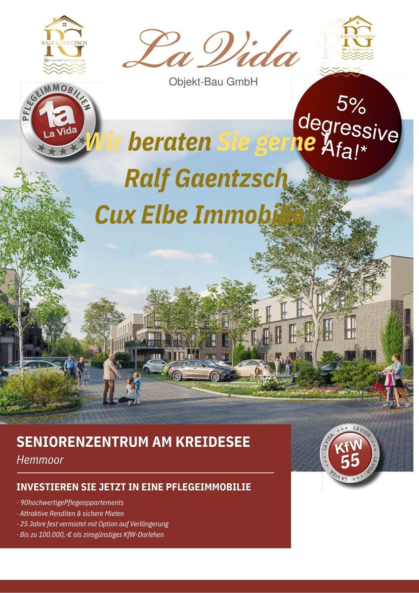 Service-Wohnen am Kreidesee in Hemmoor-Verkaufsstart-Provisionfsrei für den Käufer !
Beratung durch uns !