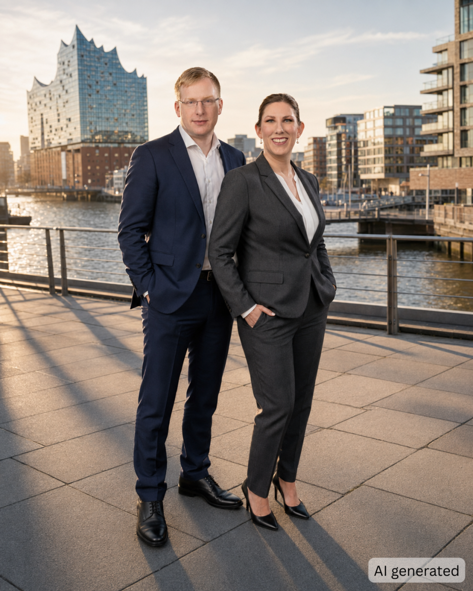 Blumenauer Immobilien Hamburg Hafencity AI generated